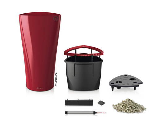 Lechuza Classico Dreieck Pflanzgefäß Set mit Innentopf, Bewässerungssystem und Pflanzsubstrat