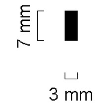 Größenangaben: 7 mm und 3 mm