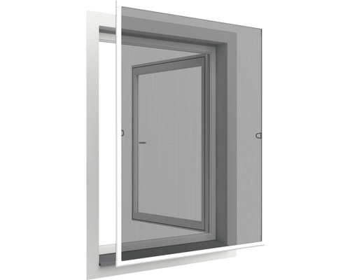 Insektenschutz Rahmenfenster Aluminium ohne Bohren weiss 100x120 cm-0