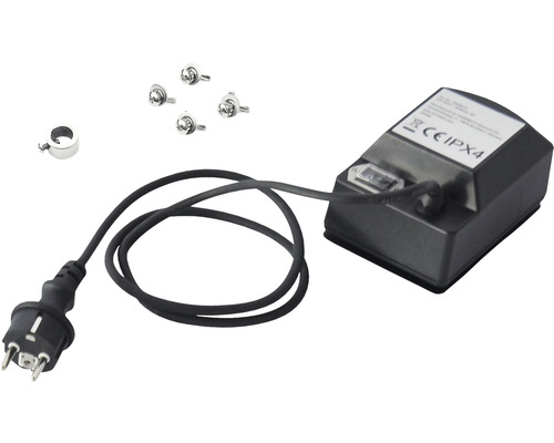 Netzteil mit Stecker, Zubehör und IPX4 Kennzeichen