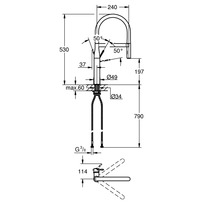 GROHE Küchenarmatur mit Handbrause ESSENCE cool sunrise gebürstet 30294GN0-thumb-1