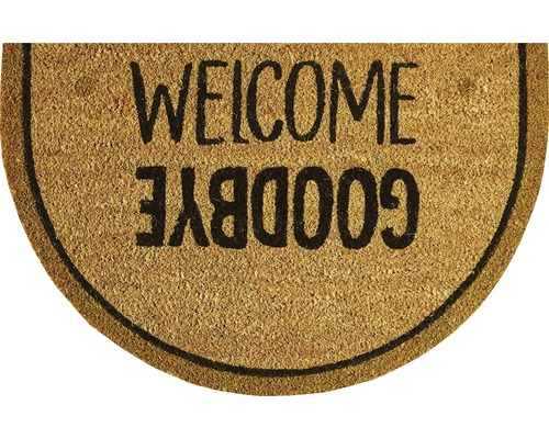 Fußmatte mit Aufschrift Welcome und Goodbye