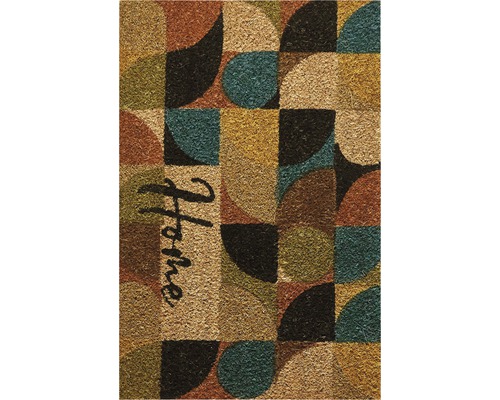 Fußmatte mit geometrischem Muster und dem Wort Home