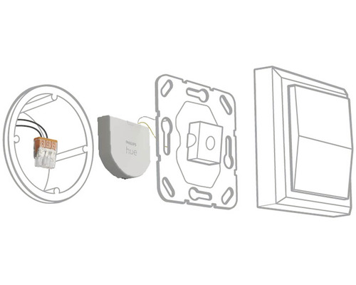Philips Hue Wandschalter Modul mit Wago Klemmen