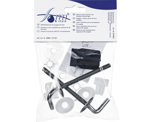 Befestigungsset für Duroplast WC Sitze aus Edelstahl