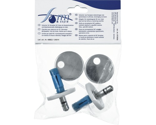 Scharniere für WC Sitze aus Duroplast mit Absenkautomatik im Set