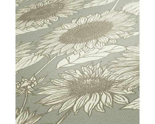 Nahaufnahme einer Tapete mit Sonnenblumenmuster