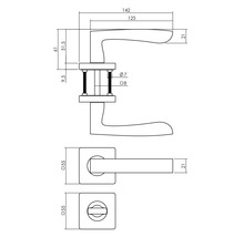 Rosettengarnitur Intersteel Minos WC schwarz-thumb-1