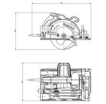 Handkreissäge Metabo KS 55 FS inkl. Sägeblatt 160x20mm und Parallelanschlag-thumb-2