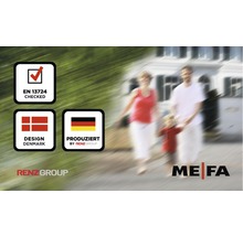 MEFA Briefkasten Stahl pulverbeschichtet BxHxT 320/455/150 mm Puffin 300 Verkehrsweiß RAL 9016 und schwarz Entnahme vorne-thumb-2