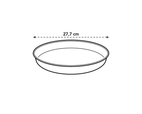 Abbildung einer runden Pflanzschale mit einem Durchmesser von 27,7 cm