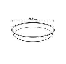 Untertasse mit 20,9 Zentimeter Durchmesser