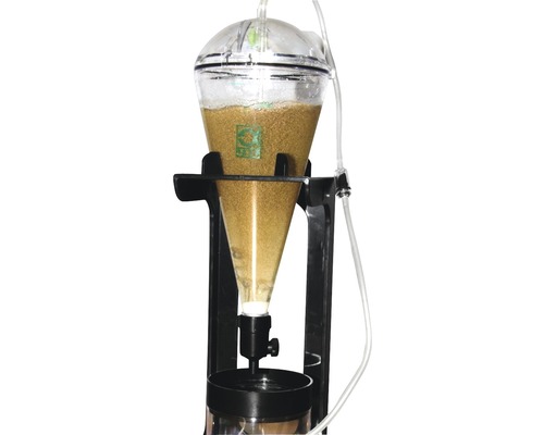 Brutapparat für Fischeier auf schwarzem Ständer