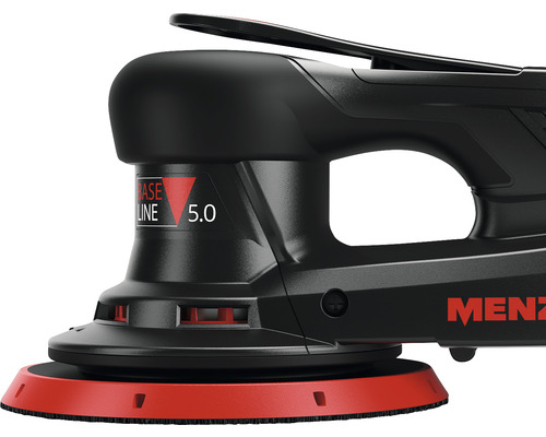 Menzer Exzenterschleifer mit roter Schleifscheibe