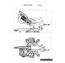 Zug-, Kapp- und Gehrungssäge Metabo KGS 216 M inkl. 2x Sägeblatt Ø 216 x 30 mm (40Z)-thumb-3