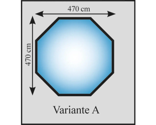 Grundriss Variante A mit Maßangaben 470 cm