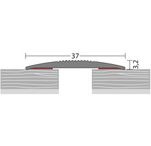 Übergangsprofil Alu Edelstahl matt selbstklebend 37 x 1000 mm-thumb-1