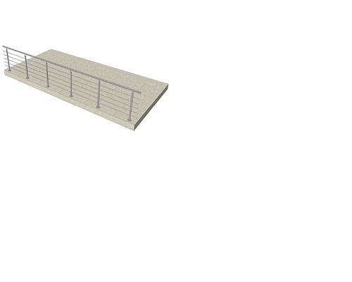 Edelstahlgeländer auf Betonuntergrund