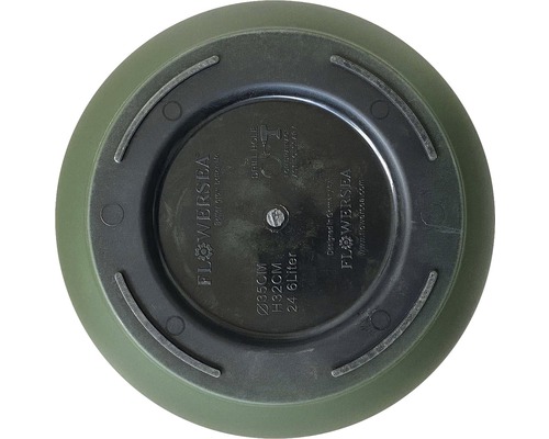 Unterseite eines Blumentopfes mit Durchmesser 35 cm und Höhe 32 cm