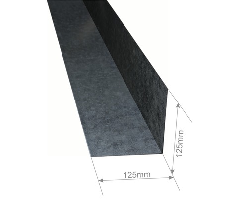 PRECIT Winkelblech ohne Wasserfalz verzinkt 1000 mm x 125 mm x 125 mm Blechwinkel mit den Maßen 125 mm x 125 mm