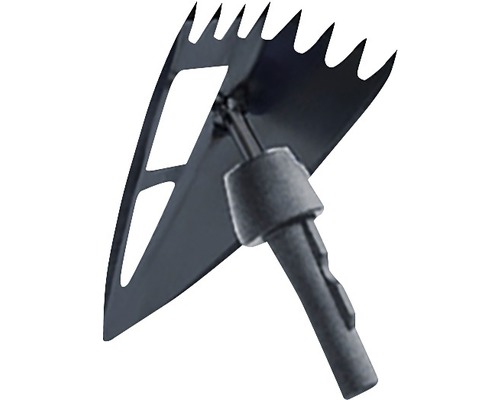 Gartengerät mit Zacken und Öffnungen für Gartenarbeiten
