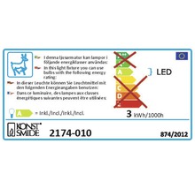Energielabel für Leuchte mit LED