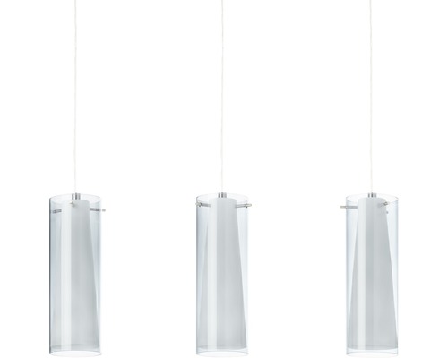 Pendelleuchte mit drei Leuchten aus Glas