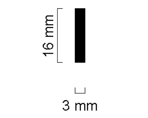 Abmessungen: 16 mm x 3 mm