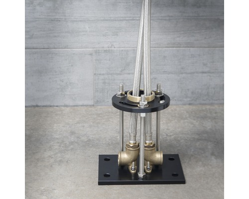 Armaturenanschluss für Sanitärinstallation mit flexiblen Schläuchen