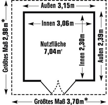 Gartenhaus Grosfillex Lodge Deco L 315 x 239 cm rot-weiß-thumb-4