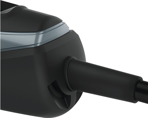 Detailaufnahme eines Staubsaugergehäuses mit Anschluss für den Saugschlauch