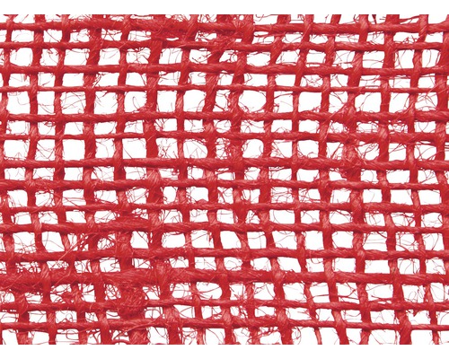 Nahaufnahme von rotem Jutegewebe