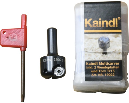 Kaindl Multicarver Fräskopf mit Wendemessern und Torx T15 Schlüssel