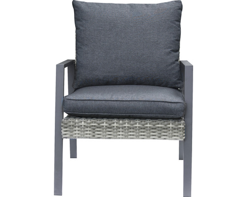 Gartensessel mit Rattanmuster und Sitzkissen