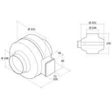 Rohr-Radialventilator NW 250 verzinkt-thumb-1