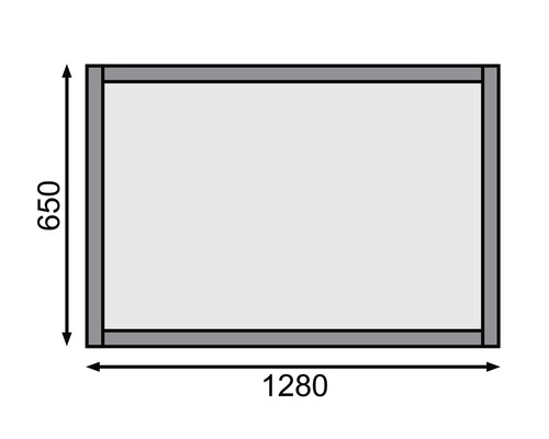 Illustration eines Rahmens mit den Maßen 1280 mal 650