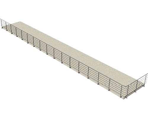 Lange Betonbrücke mit Geländer