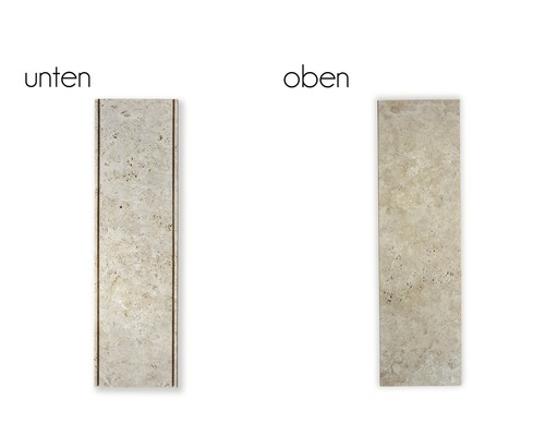 Travertinfliese mit Fase für oben und unten