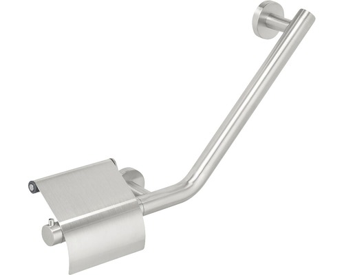 Toilettenpapierhalter mit Haltegriff aus Metall