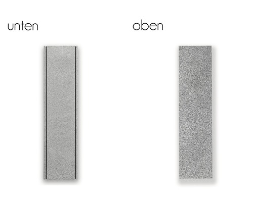 Ansicht von oben und unten einer Sichtschutzwand