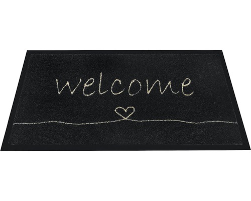 Fußmatte mit Willkommensgruß und Herz