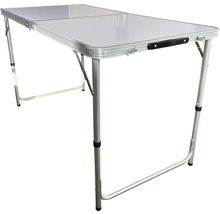 Klapptisch aus Aluminium mit verstellbaren Beinen
