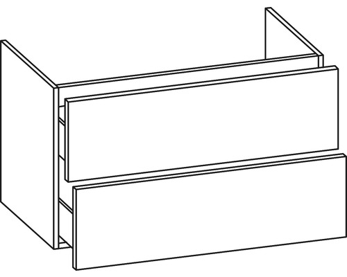 Waschtischunterschrank mit zwei Schubladen