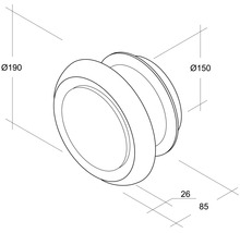Rotheigner Tellerventil Kunststoff weiß NW 150 mm