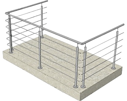 Edelstahlgeländer mit Stahlseilen für den Außenbereich
