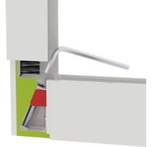 Insektenschutz home protect autoSTOP Rollo-Tür Aluminium weiss 150x220 cm