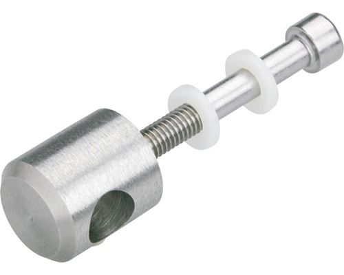 Glaspunkthalter aus Edelstahl mit Schraube und Unterlegscheiben