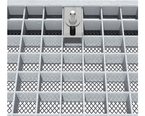 Metallgitter mit Befestigungselement