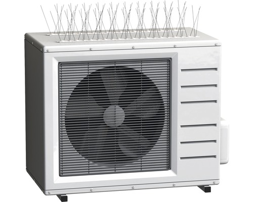 Klimaanlage mit Vogelabwehrspitzen zum Schutz vor Vögeln