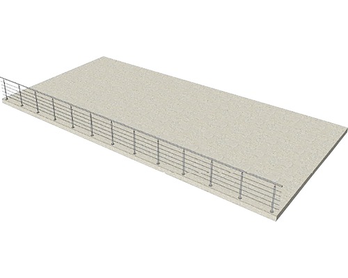 Ansicht eines Balkons mit Geländer aus Metall